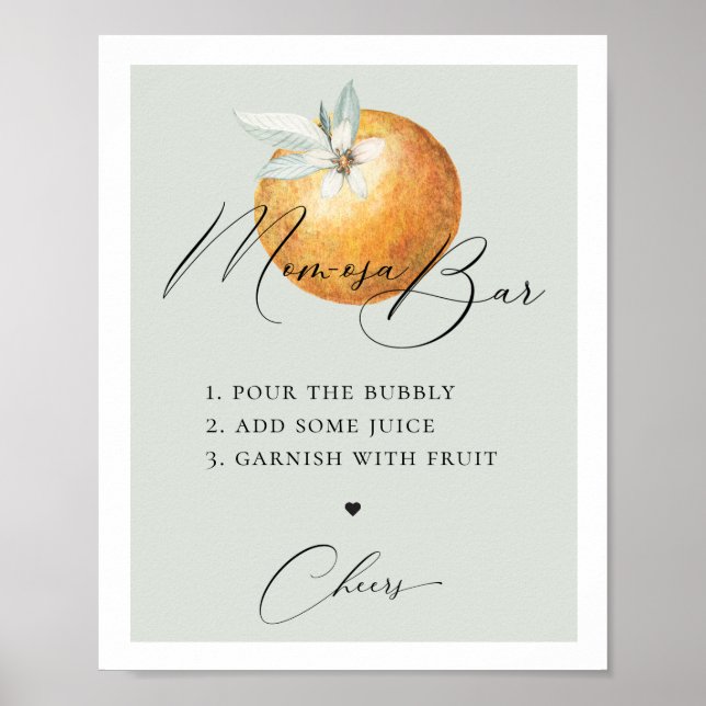 Affiche Rustique Citrus Orange, barre Maman-Osa (Devant)
