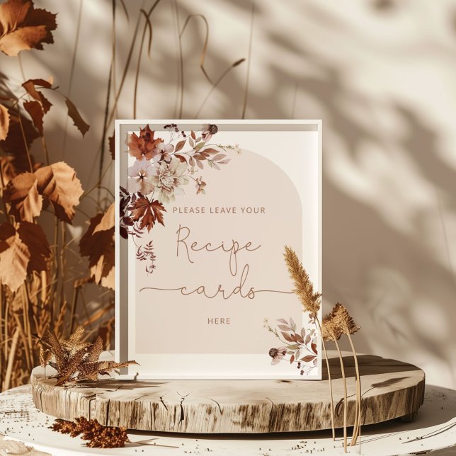 Affiche rustique d'automne laissez votre carte de  (Créateur téléchargé)