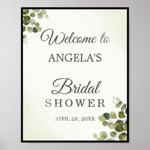 Affiche Rustique Feuilles d'Eucalyptus Budget Enterrement 