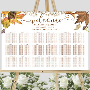 Affiche Rustique Mariage d'automne 18 Table Sièges