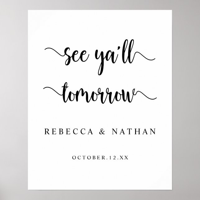 Affiche Rustique Moderne, À tous demain (Devant)