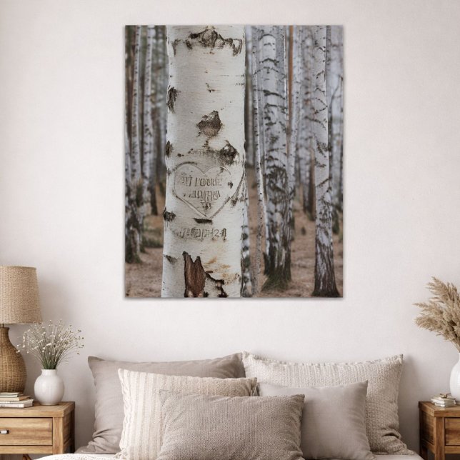 Affiche Rustique Script Woods engagé Keepsaké (Créateur téléchargé)