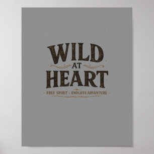 Affiche rustique Wild At Heart Téléchargement nu