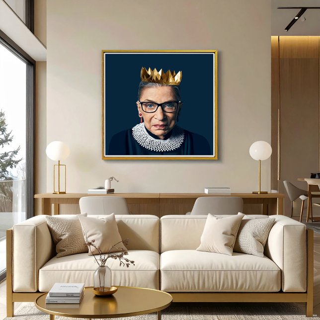 Affiche Ruth Bader Ginsburg avec couronne d'or   (Créateur téléchargé)