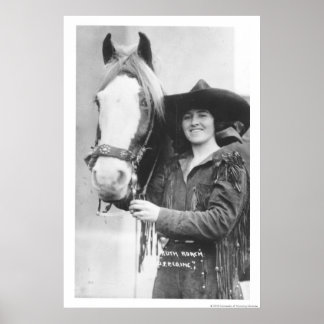 Affiche Ruth Roach et son cheval.