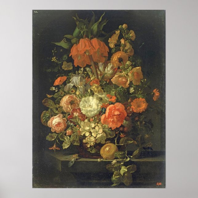 Affiche Ruysch - Nature morte de fleurs (Devant)