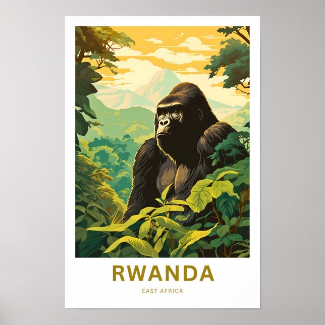 Affiche Rwanda Afrique de l'Est Imprimer (Devant)