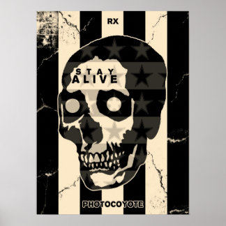 Affiche Rx & Photocoyote RESTER EN VIE