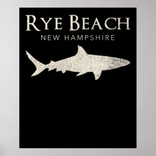 Affiche Rye Beach New Hampshire - Cadeaux d'amoureux des r