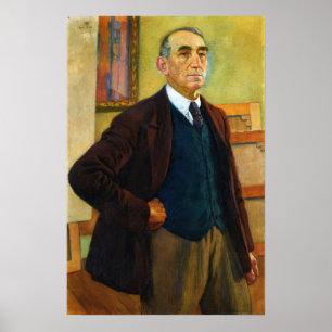 Affiche Rysselberghe - Autoportrait en gilet vert