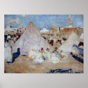 Affiche Rysselberghe - Campement au Maroc