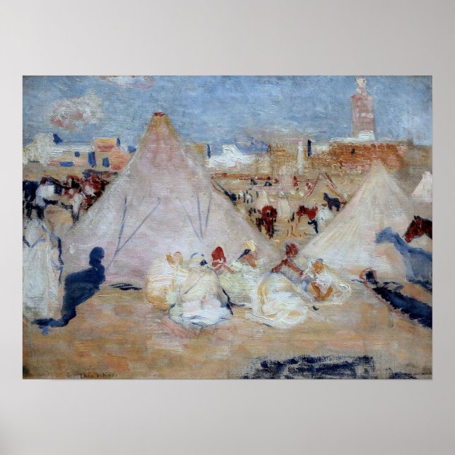 Affiche Rysselberghe - Campement au Maroc (Devant)
