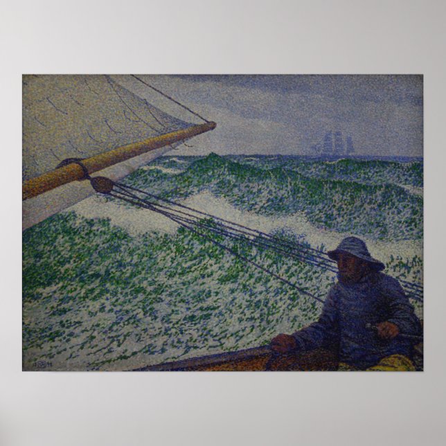 Affiche Rysselberghe - The Man At The Tiller 1892 (Devant)