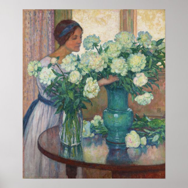 Affiche Rysselberghe - The White Peonies (Devant)