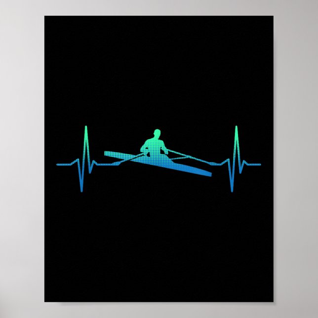 Affiche Rythme cardiaque à l'aviron  (Devant)