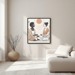 Affiche Rythme Naturel – Composition V en Tons Terreux
