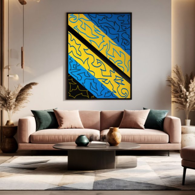 Affiche Rythme Vibrant Abstrait  (Créateur téléchargé)