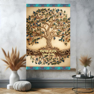 Affiche Rythme vintage vibrant de Vibe Tree of Life Citati