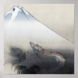 Affiche Ryu Shoten Mt. Fuji & Dragon par Ogata Gekko