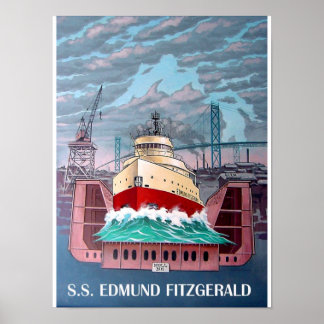 AFFICHE S.S. EDMUND FITZGERALD