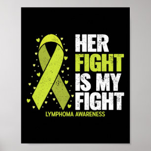 Affiche Sa lutte est ma lutte Cancer du sang Lymphome Sens