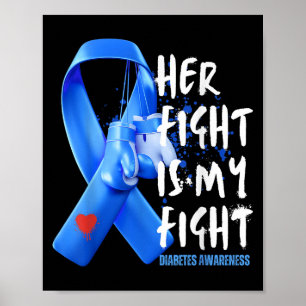 Affiche Sa Lutte Est Ma Lutte Contre Le Diabète T1D T2D