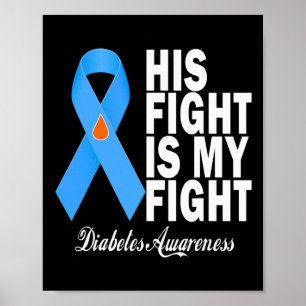 Affiche Sa Lutte Est Ma Lutte Contre Le Diabète T1d T2d B