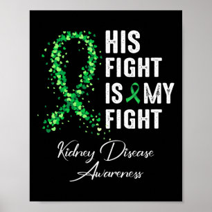 Affiche Sa Lutte Est Ma Lutte Contre Le Ruban Vert Maladie