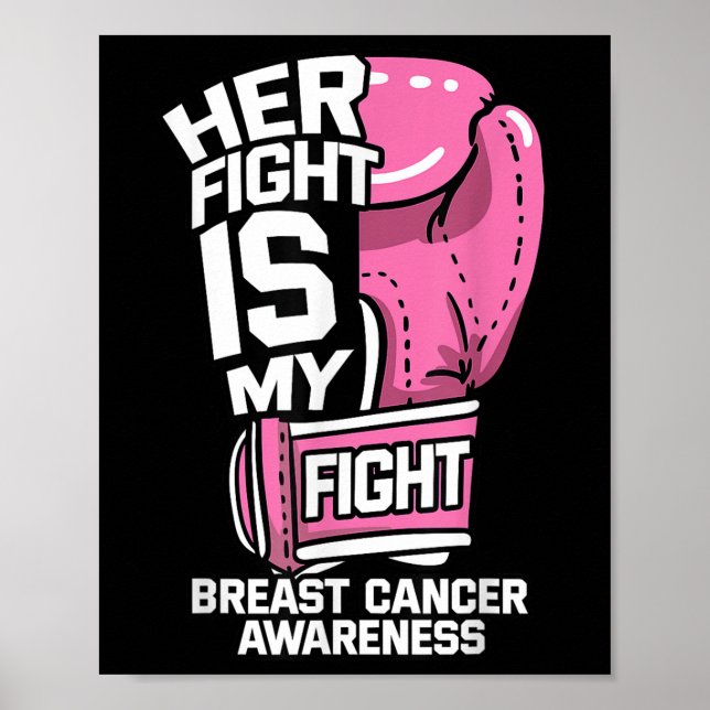 Affiche Sa Lutte Est Ma Lutte Gants De Boxe De Combat Canc (Devant)