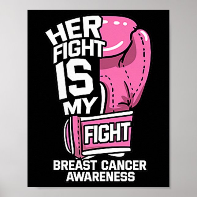 Affiche Sa Lutte Est Ma Lutte Gants De Boxe De Combat Canc (Devant)