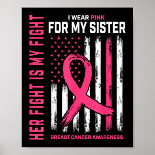 Affiche Sa Lutte Est Ma Lutte Je Porte Pink Sister Breast 