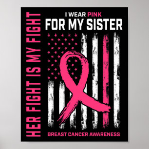 Affiche Sa Lutte Est Ma Lutte Je Porte Pink Sister Breast 