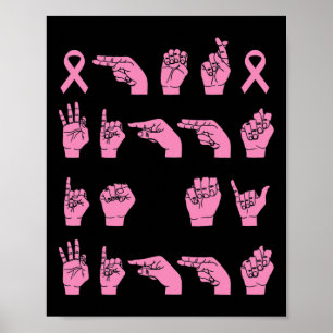 Affiche Sa Lutte Est Ma Lutte Langue Des Signes Cancer Du
