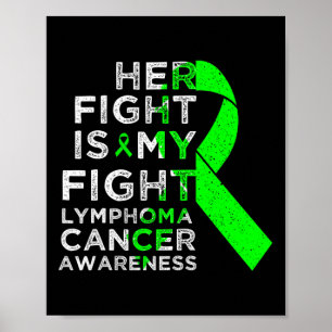 Affiche Sa lutte est ma lutte lymphome cancer du sang sens