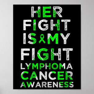 Affiche Sa lutte est ma lutte Lymphome Cancer du sang Sens