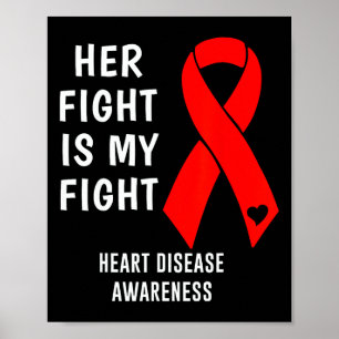 Affiche Sa Lutte Est Ma Lutte Maladie Cardiaque Sensibilis