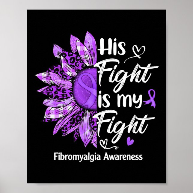 Affiche Sa Lutte Est Ma Lutte Tournesol Fibromyalgie Aware (Devant)