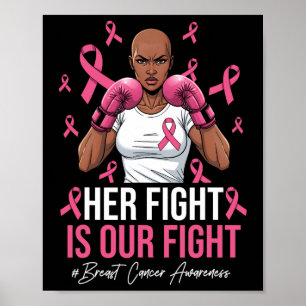 Affiche Sa Lutte Est Notre Lutte Cancer Du Sein Rose Boxe