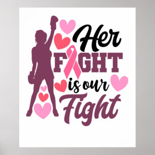Affiche Sa Lutte Est Notre Lutte Contre Le Cancer Du Sein