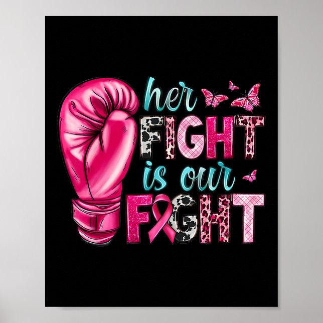 Affiche Sa Lutte Est Notre Lutte Gants De Boxe Gants Cance (Devant)