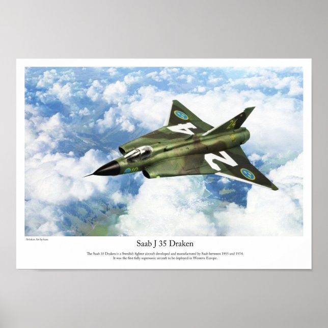 Affiche Saab 35 Draken (Devant)