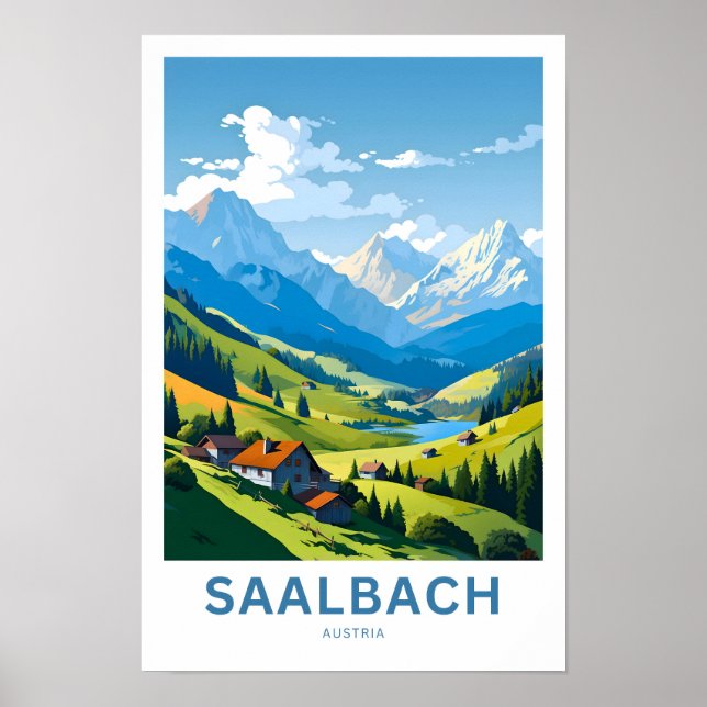 Affiche Saalbach Autriche Imprimer (Devant)