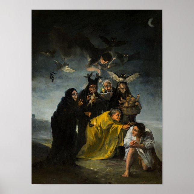 Affiche Sabbat des sorcières, Las Brujas par Francisco de  (Devant)