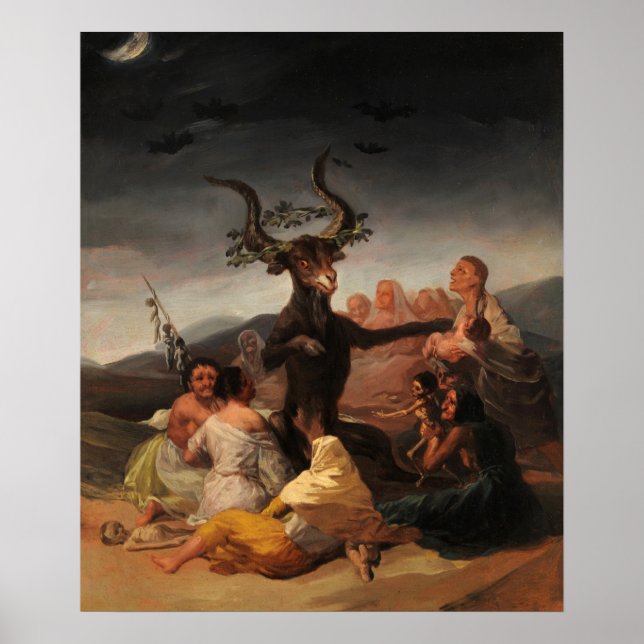 Affiche Sabbat des sorcières par Francisco de Goya (Devant)