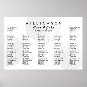 Affiche Sable Dollar Réception de mariage Seating Chart Po