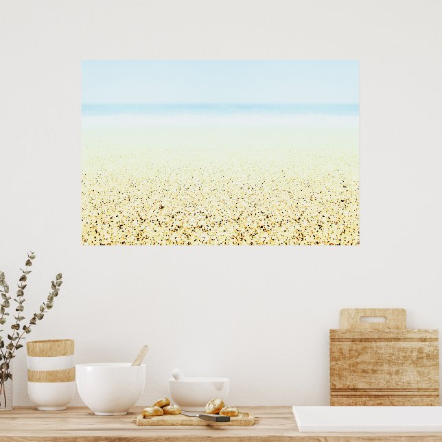 Affiche Sable et mer Calme Côté (Cuisine)