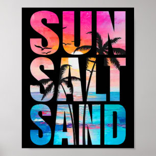 Affiche Sable Soleil Sable Vacances été Hawaii Beach Funny