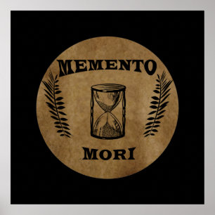 Affiche sablier memento mori