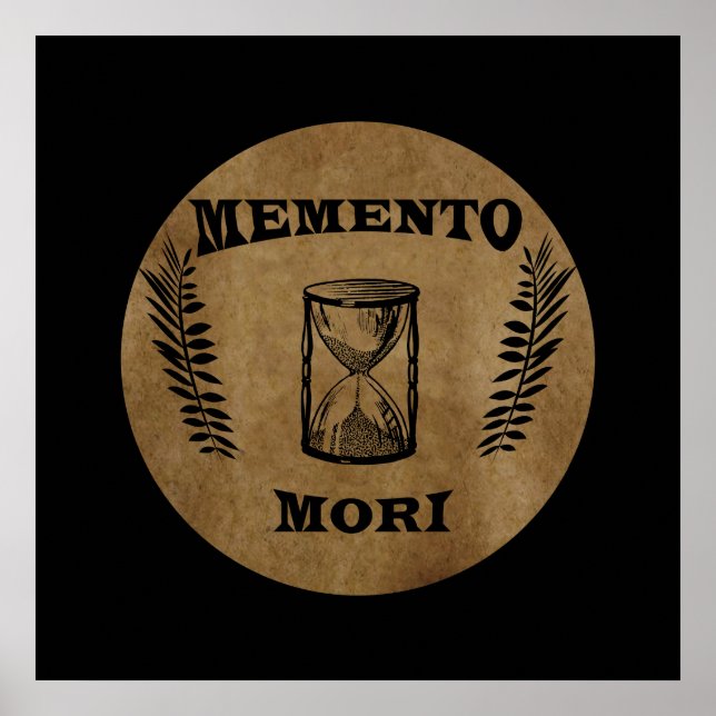 Affiche sablier memento mori (Devant)