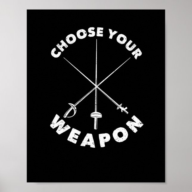 Affiche Sabot d'escrime epee foil epee fencer sélectionner (Devant)